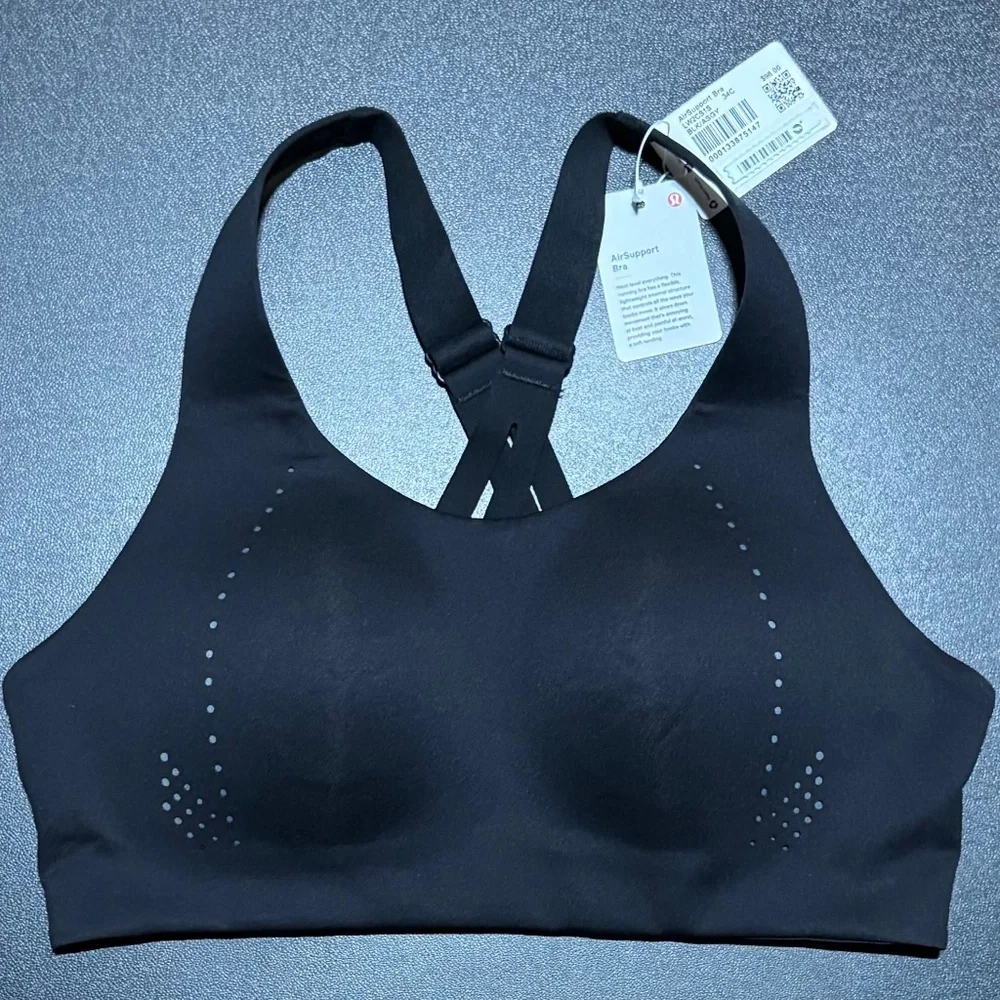 lululemon NWT AirSupport Bra *High Support 34C Black/Asphalt Grey